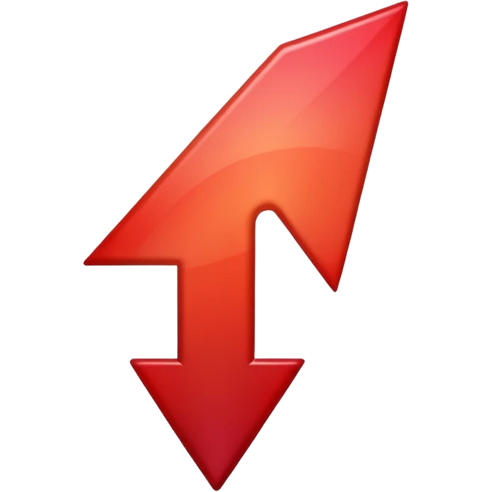 arrow down red gradient emoji