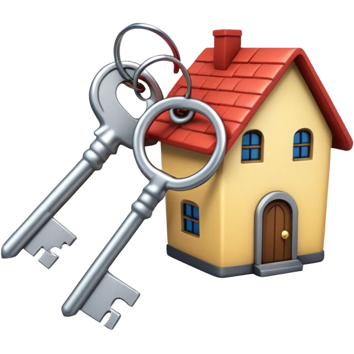  keys with house  emoji