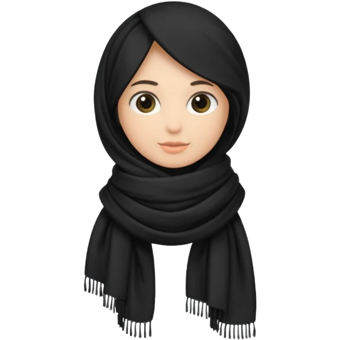 scarf black emoji