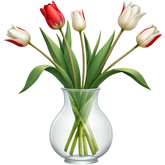 white tulips 
 emoji