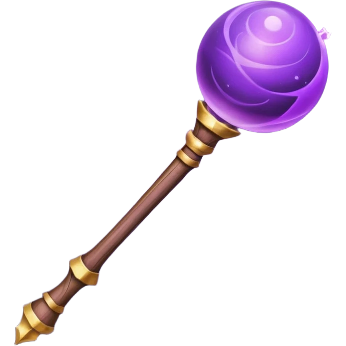 purple magical staff with purple orb emoji