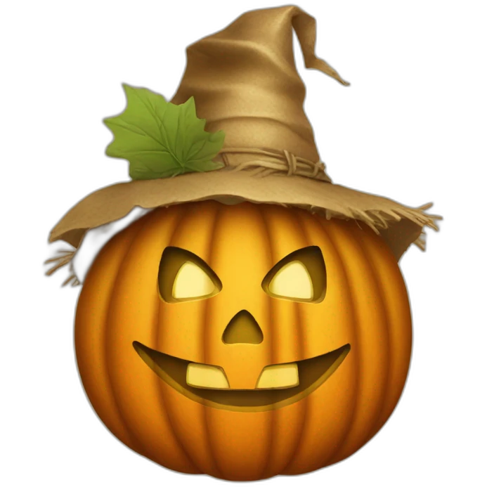 Pumpkin scarecrow emoji