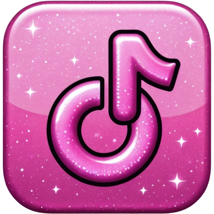glitter pink logo TikTok emoji