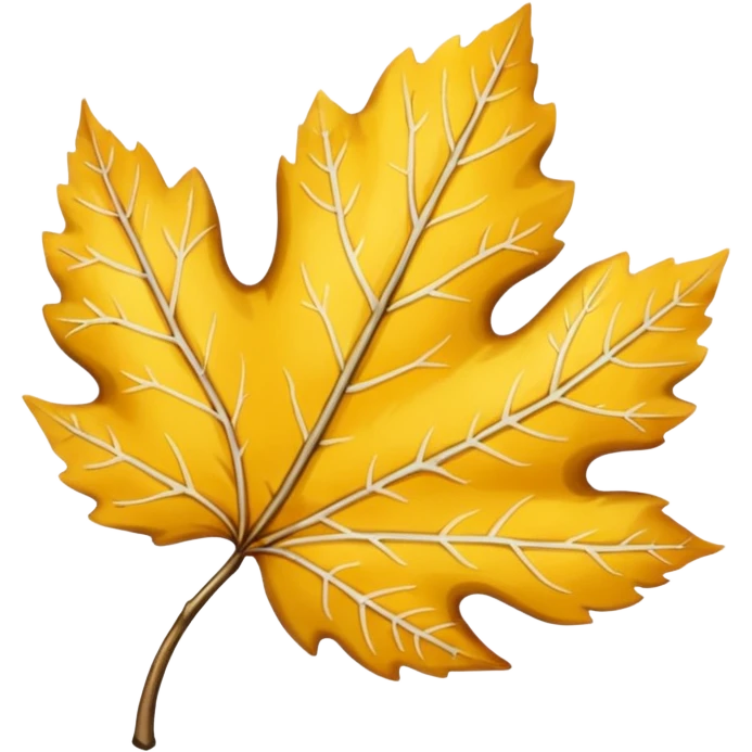 yellow round birch leaf  emoji