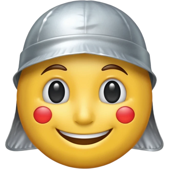 smiling emoji wearing a tinfoil hat emoji