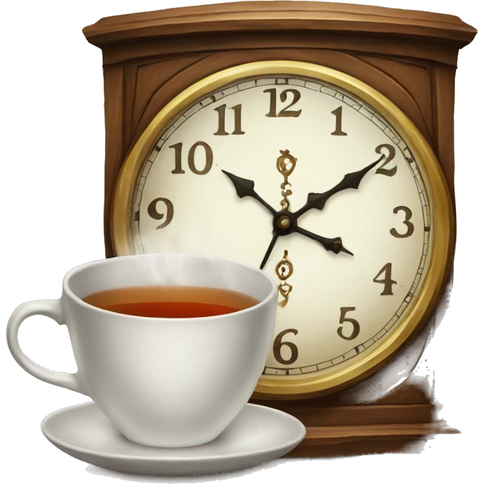 Clock that tea emoji