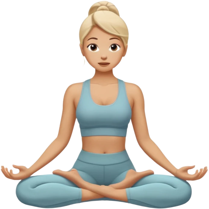 woman burping during yoga practice emoji
