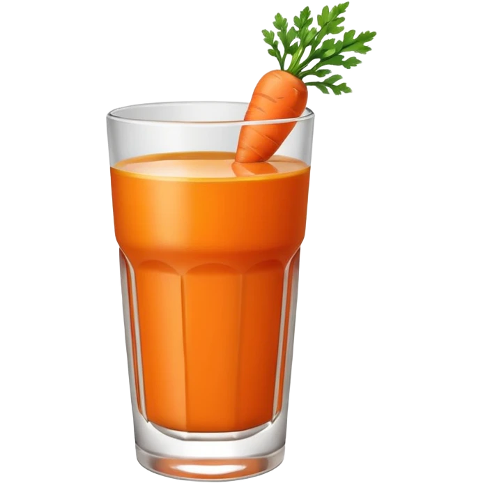 plain glass of carrot juice, orange color, no carrot, no greens, no garnish, simple, clear emoji