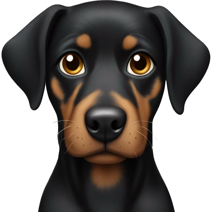 black dog tan markings emoji