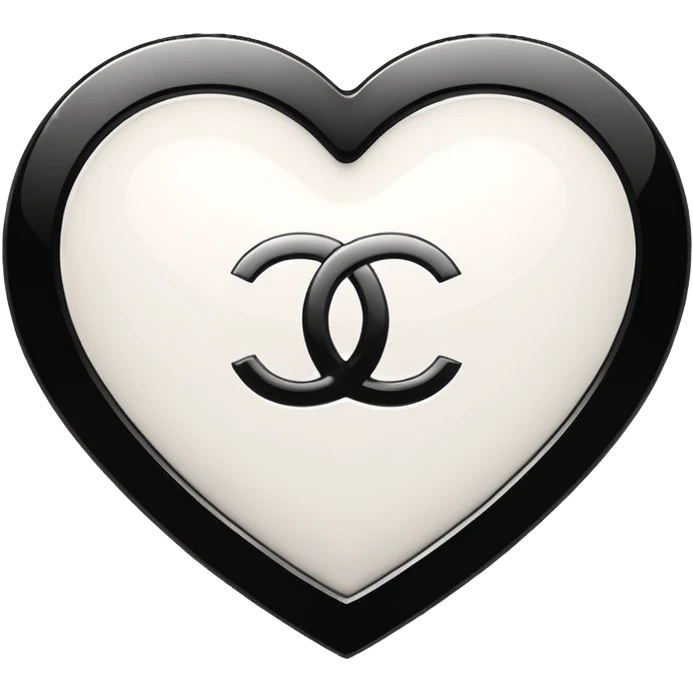 Chanel sport logo white heart emoji