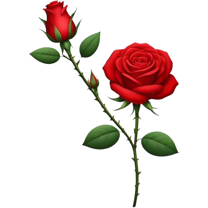 rose with stem emoji