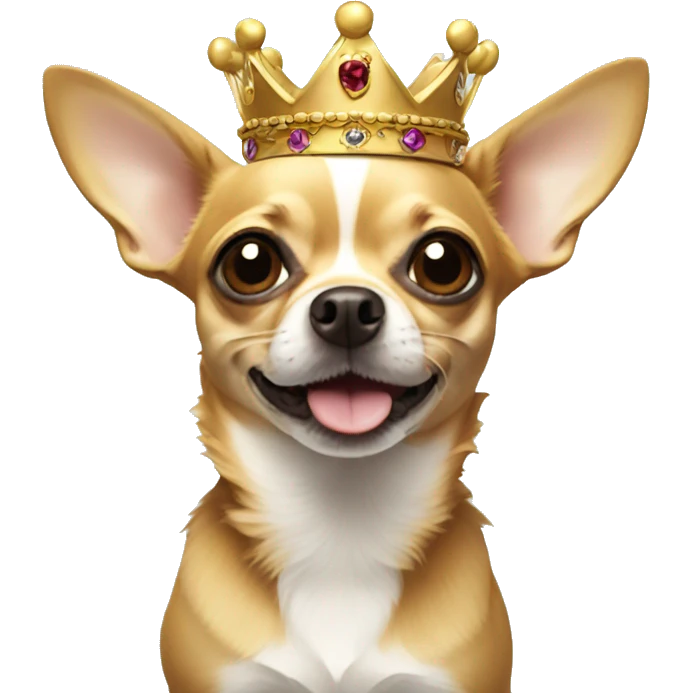 Chihuahua with an crown  emoji