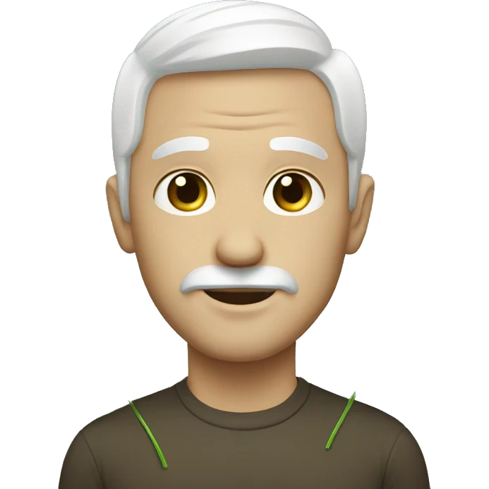 white man with clover emoji