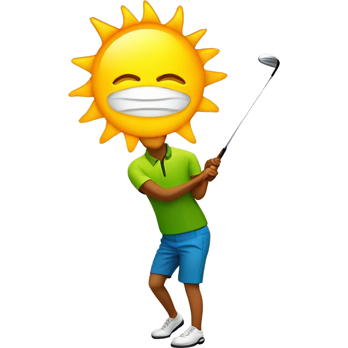 golfer with sun emoji