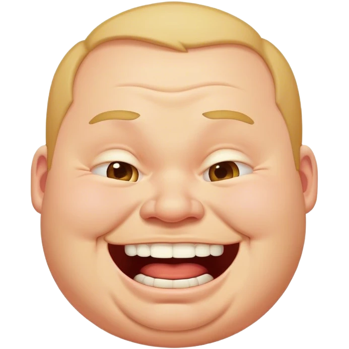 fat man overly laughing until crying  emoji