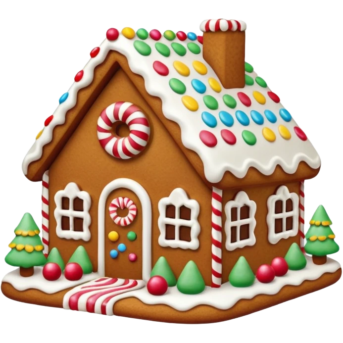 gingerbread house emoji