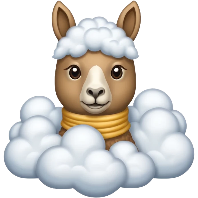 cloud patterned lama emoji