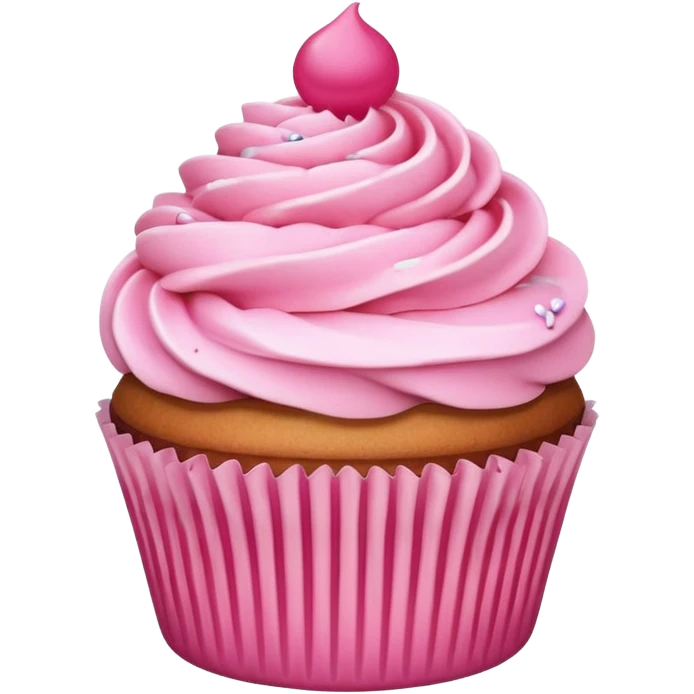 Cupcake with pink icing emoji