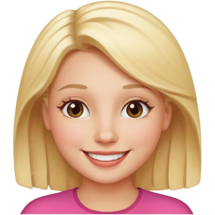 blonde qui sourit emoji