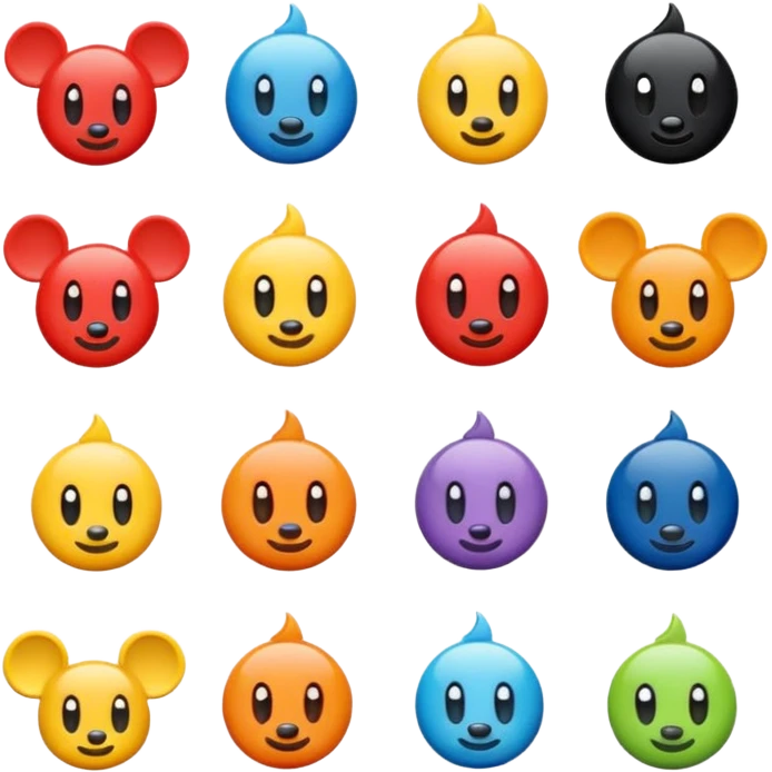 Elementos de Disney para poner en una camiseta emoji