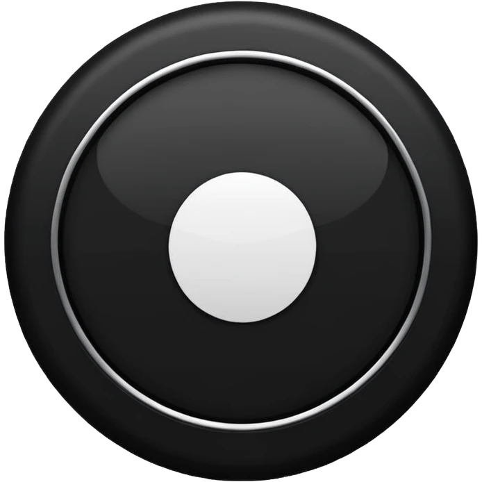 Black Circle with MB written on it emoji