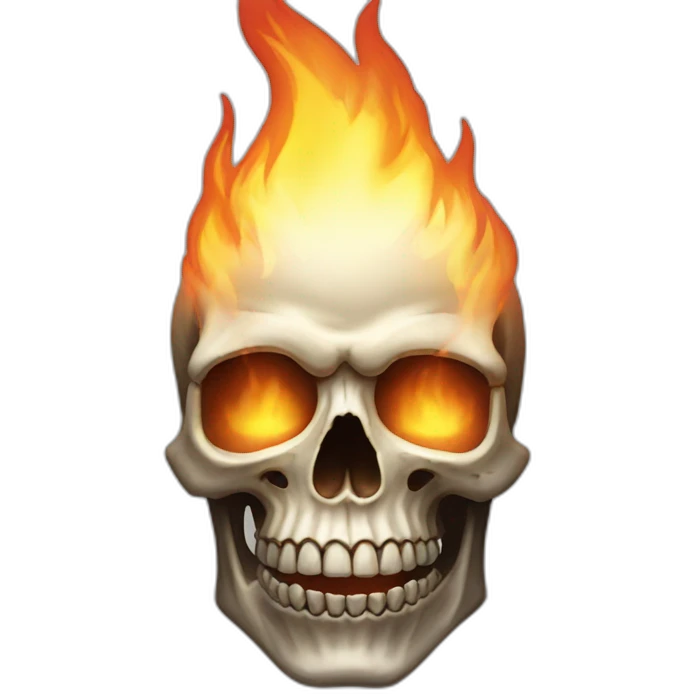 Skull fire emoji