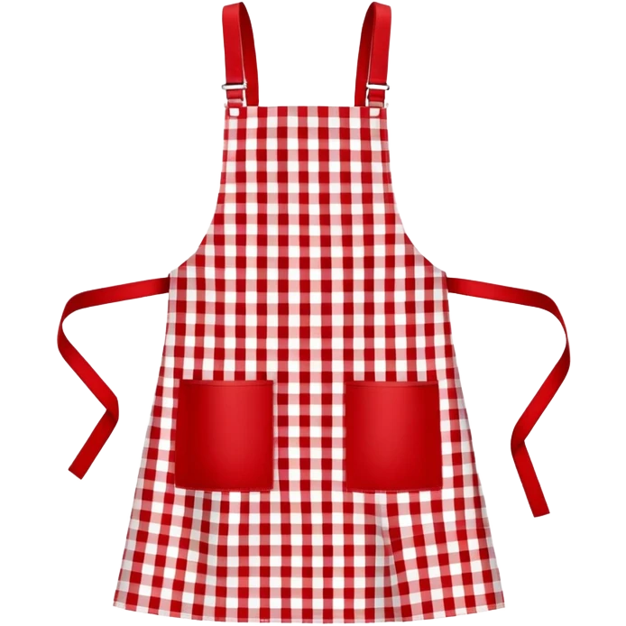 gingham apron emoji
