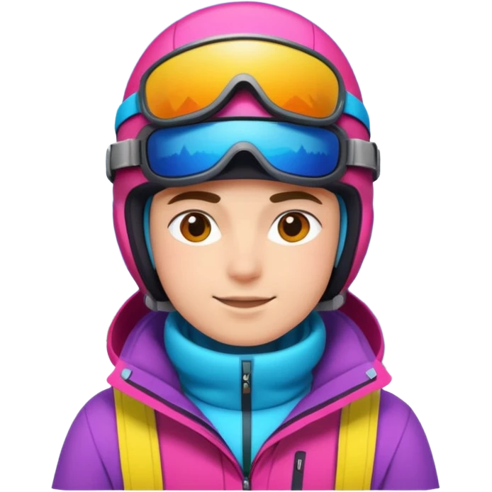 skies,colorful, Snow Gear,negative: character. emoji