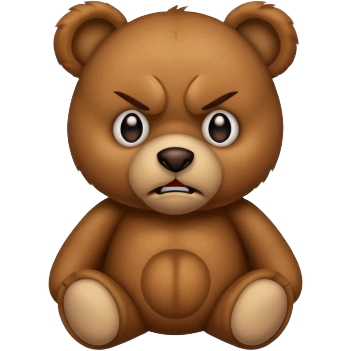 Angry teddy bear  emoji