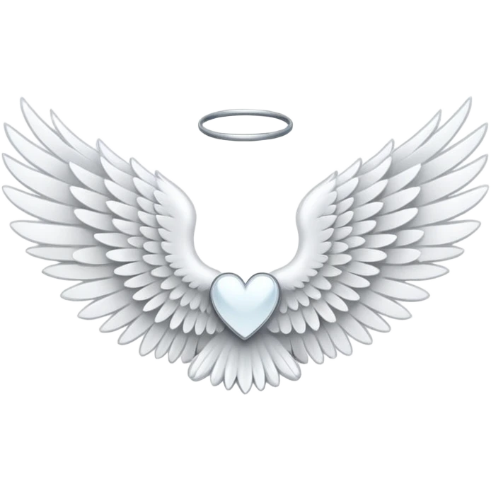 white angel wings icon emoji