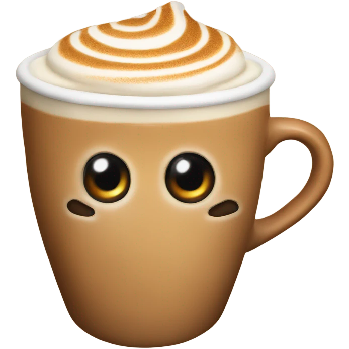 Realistic pumpkin latte emoji