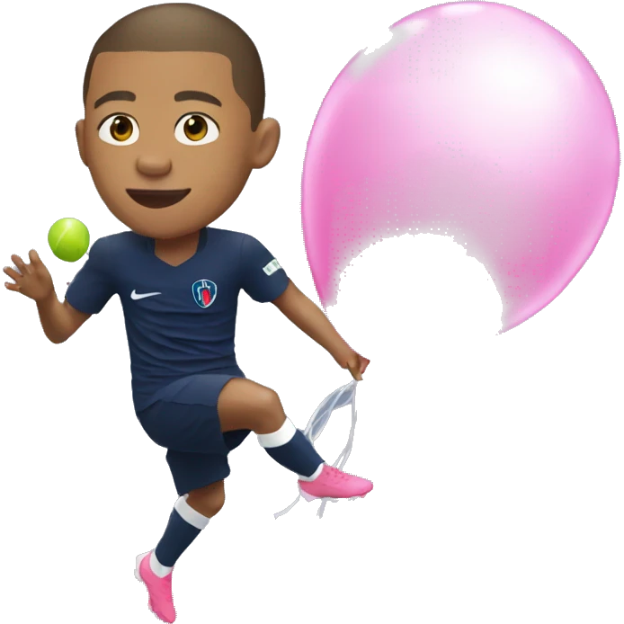 Mbappe with baloon  emoji