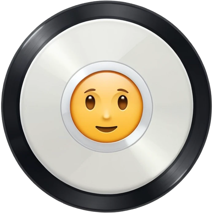 white vinyl record emoji
