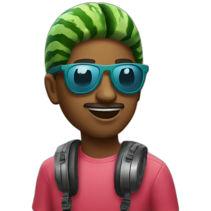 dj watermelon emoji