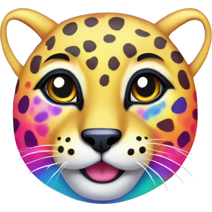 lisa frank rainbow cheetah emoji