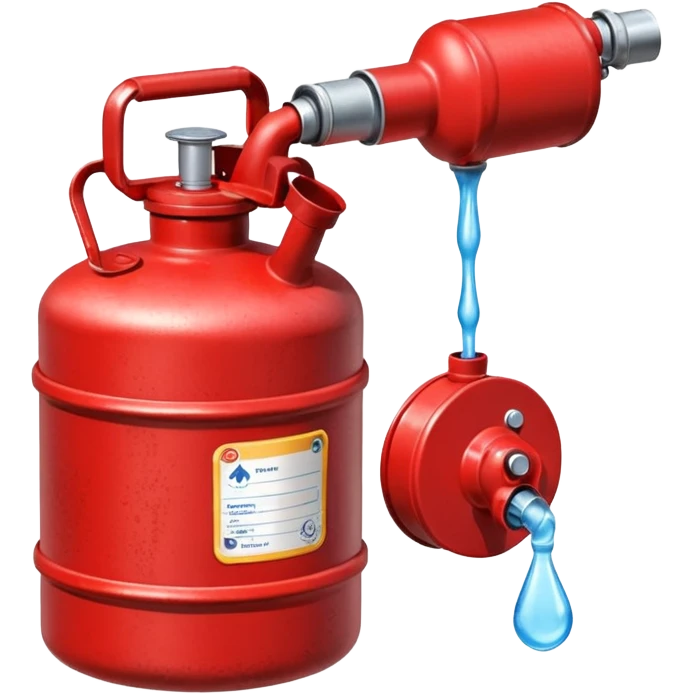 red american gas canister pouring emoji