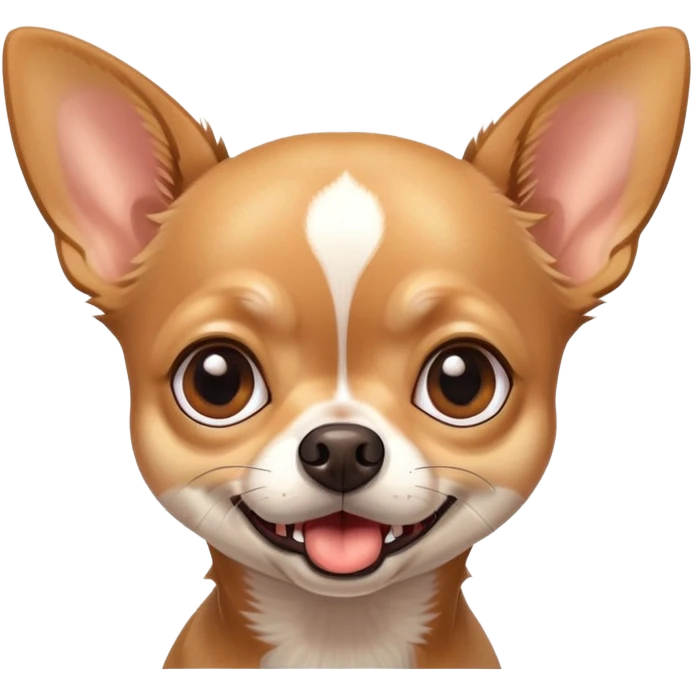 A chihuahua with a very very shocked  emoji