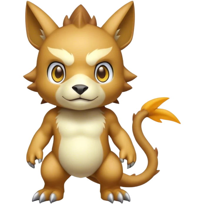 Cute cool Digimon-animal-hybrid full body emoji