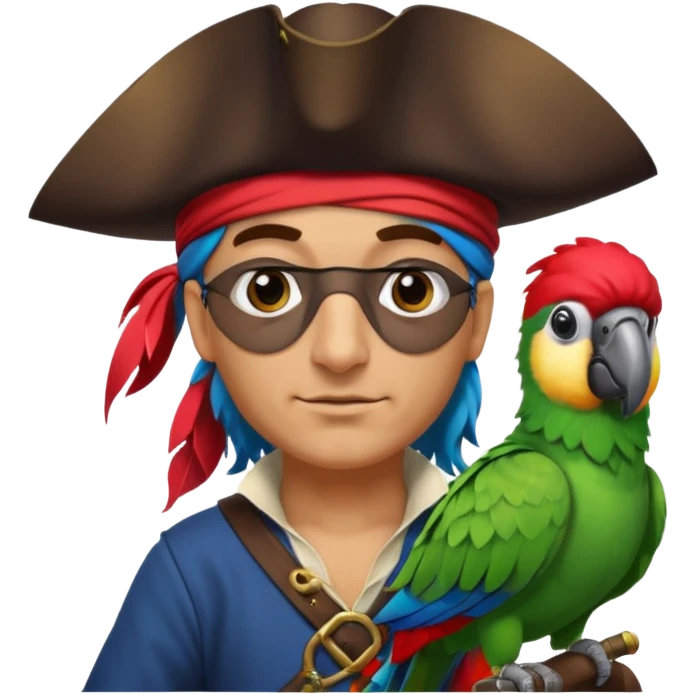 pirate and parrot emoji