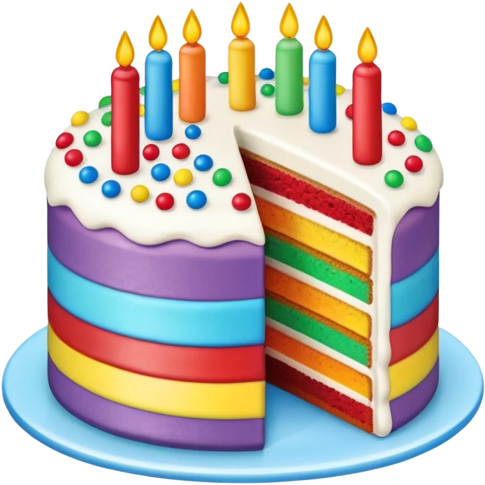 rainbow cake emoji