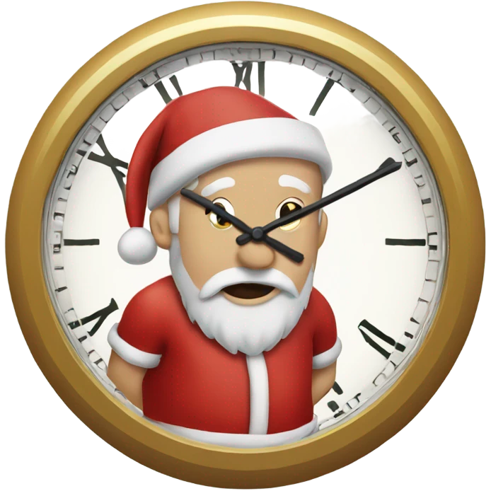 Santa clocking out emoji