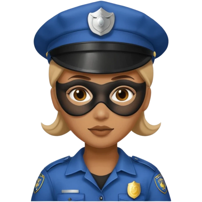 thief with police hat, thief mask,prison dress. emoji