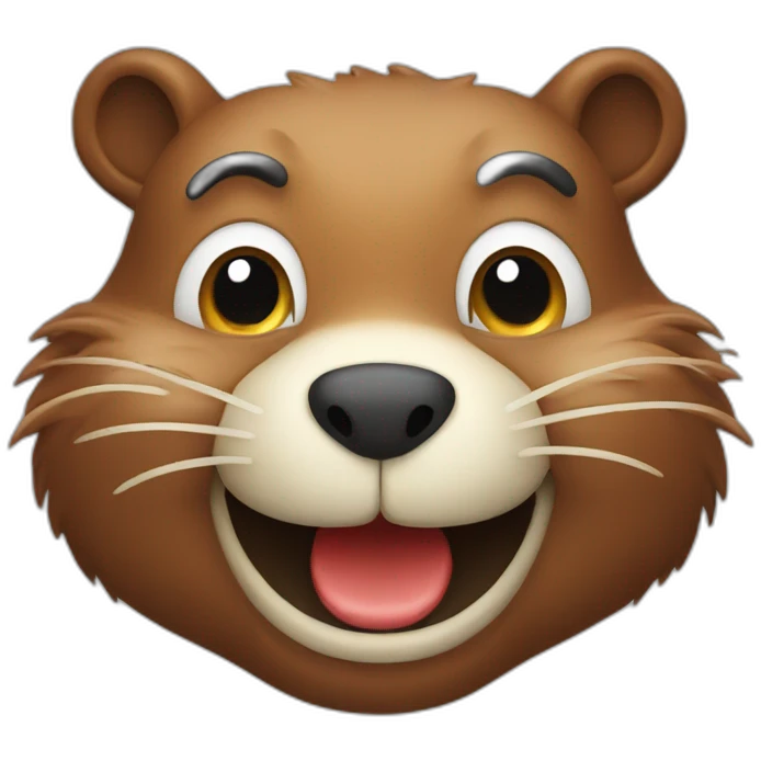 slightlyt happy beaver emoji