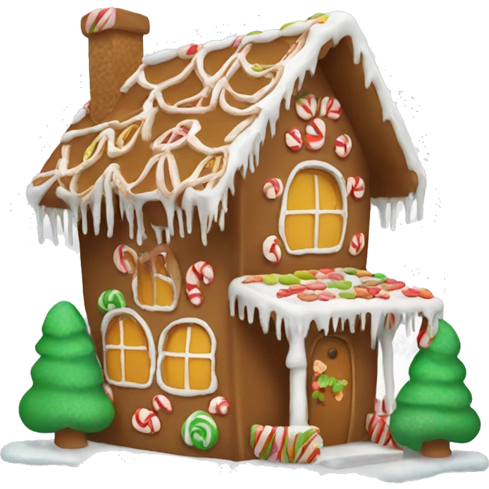 cute gingerbread house  emoji