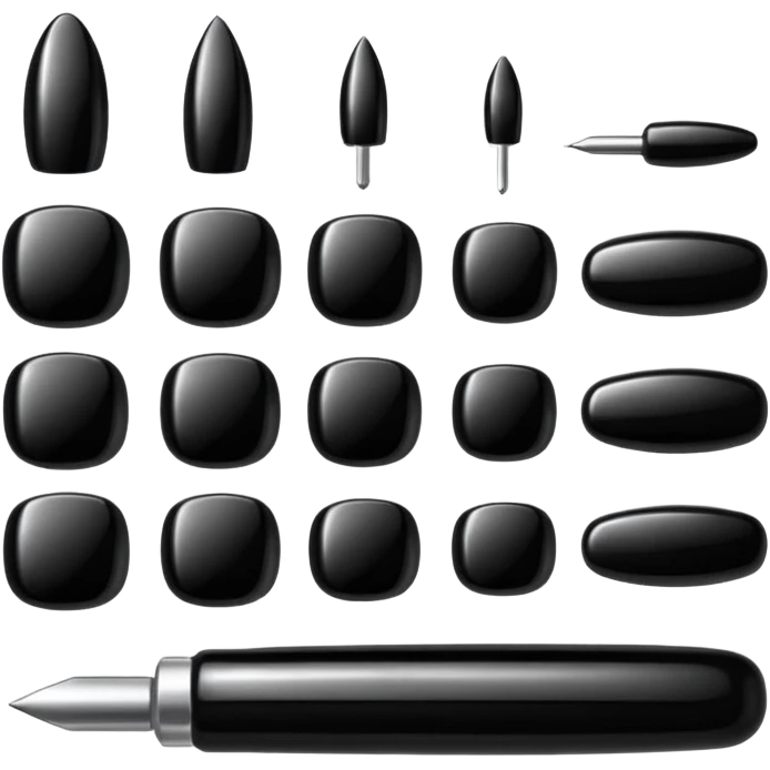 nail art equipment black emoji