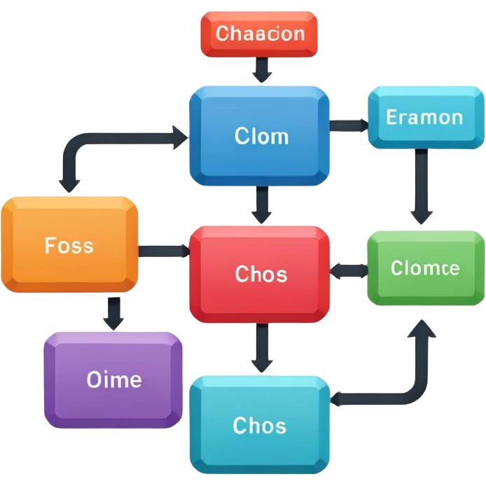 A simple modern flowchart emoji