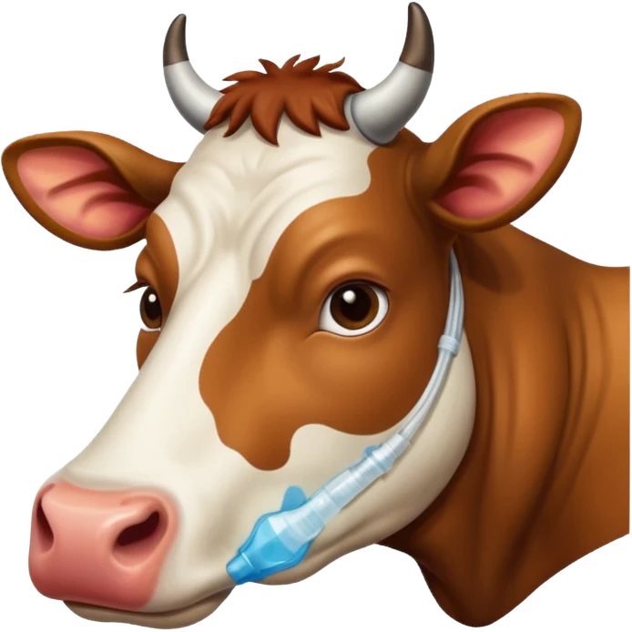Коровка заболела ангиной emoji
