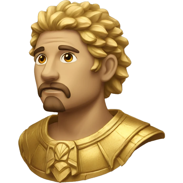 Cabeza de leon en dorado emoji