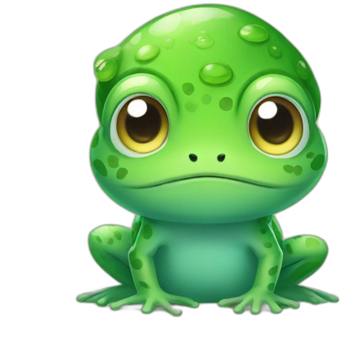 cute little frog anime emoji