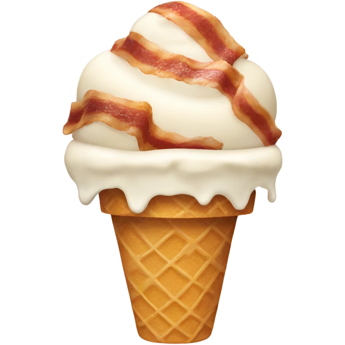 Bacon ice cream emoji